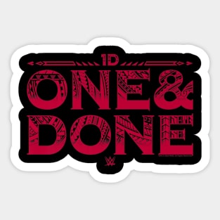 The Bloodline 1d One & Done Blood Red Text Logo Sticker